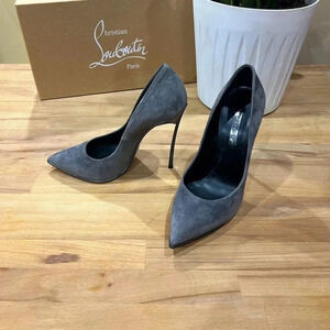 Casadei Blade Grey SUEDE Pumps size  8.5